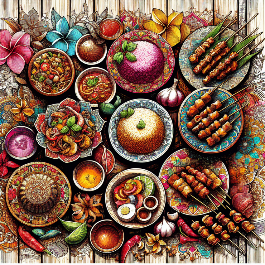 Kekayaan Seni Sketsa Makanan Tradisional Indonesia yang Menggugah Selera